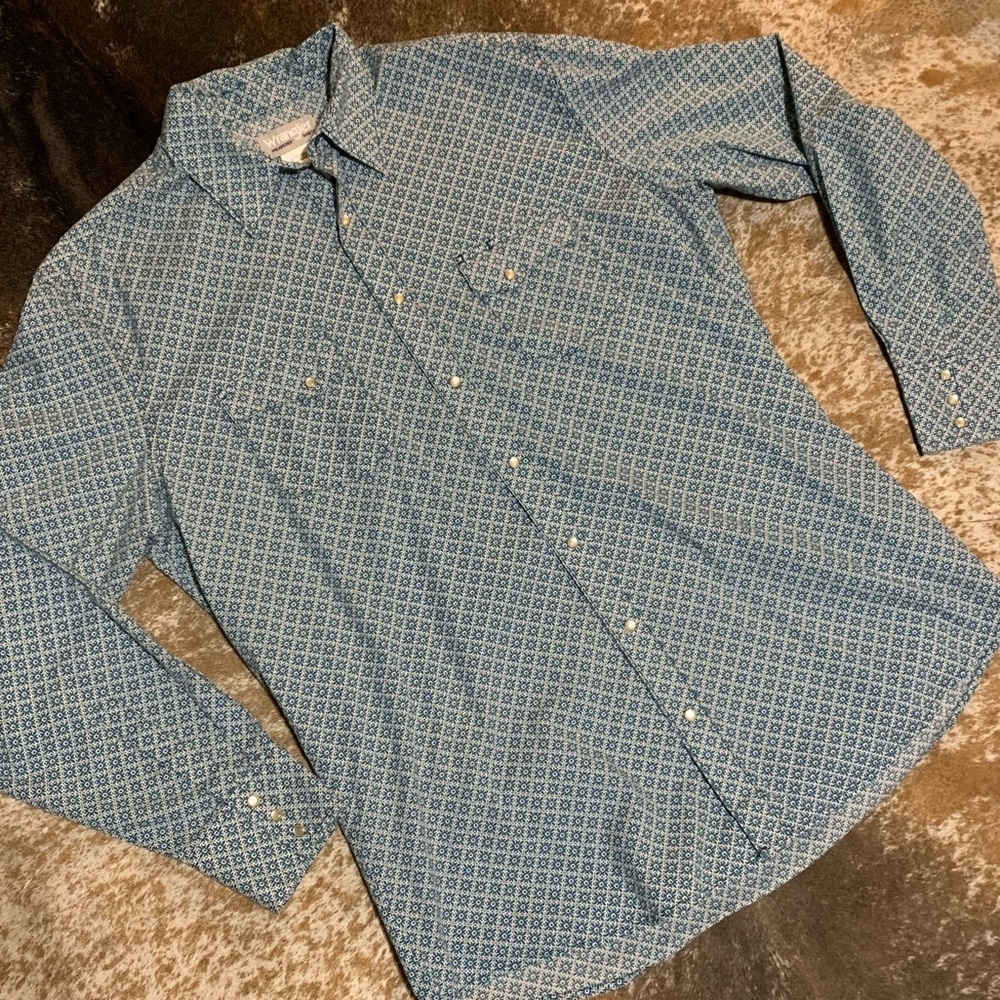 Wrangler pearl snap shirt XLT